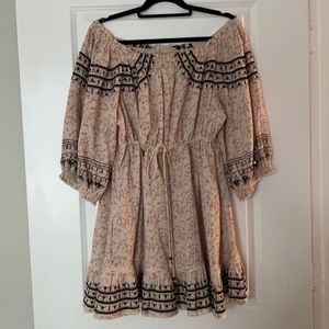 FREE PEOPLE floral embroidered off shoulder dress